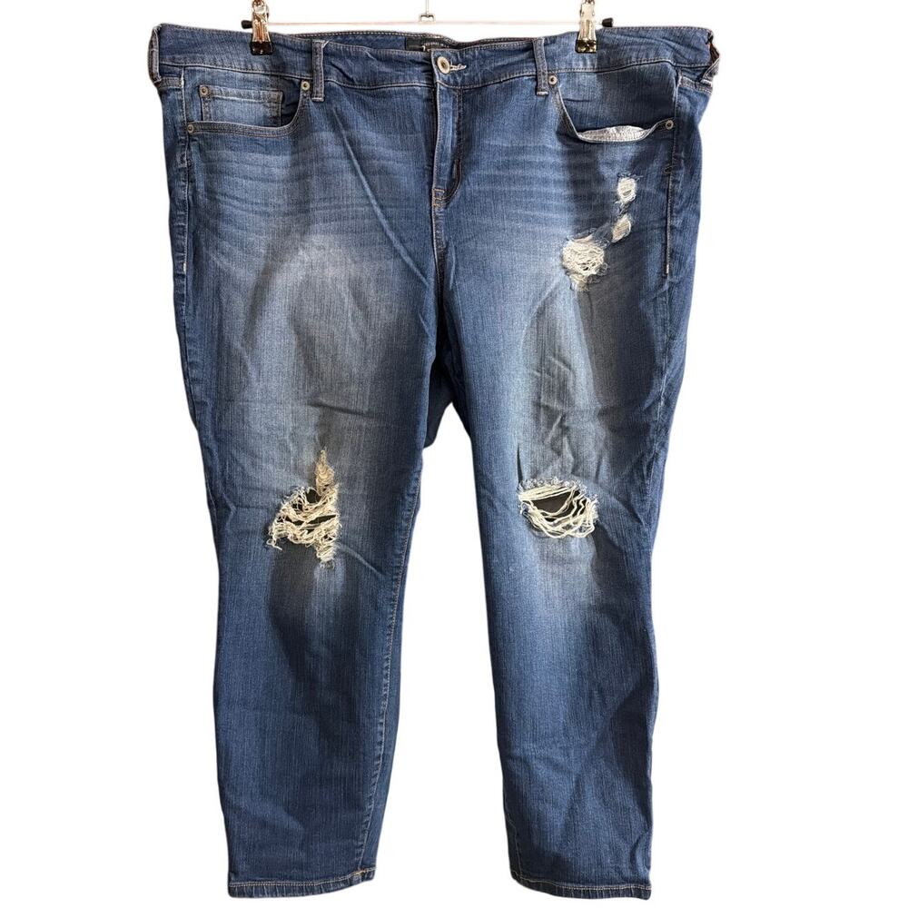 Torrid Premium Women's Plus Size Destructed Denim Skinny Jeans Size 24